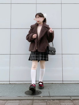 「CHANEL（シャネル）のアイテム（バッグ）」を使った、ぱぴさん（レディース・152cm）の冬コーディネート