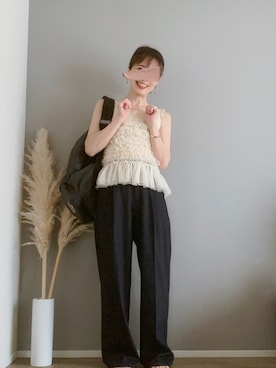 「アイテム（タンクトップ）」を使った、ぱぴさん（レディース・152cm）の夏コーディネート