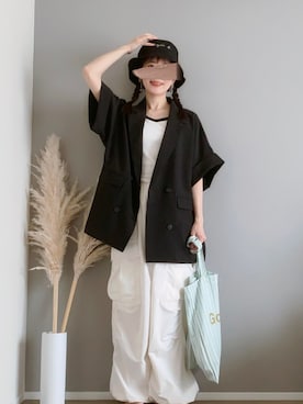 「アイテム（ジャケット/アウター）」を使った、ぱぴさん（レディース・152cm）の夏コーディネート
