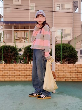 「アイテム（サロペット/オーバーオール）」を使った、ぱぴさん（レディース・152cm）の秋コーディネート