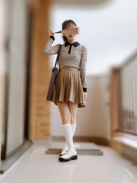 「アイテム（パンプス）」を使った、ぱぴさん（レディース・152cm）の秋コーディネート