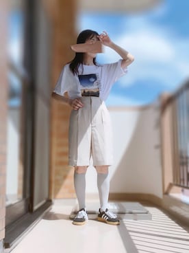 「アイテム（ソックス/靴下）」を使った、ぱぴさん（レディース・152cm）の夏コーディネート