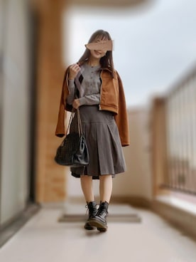 「アイテム（イヤリング）」を使った、ぱぴさん（レディース・152cm）の秋コーディネート