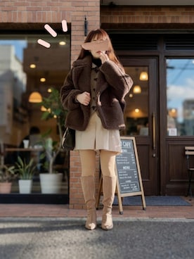 「アイテム（その他アウター）」を使った、ぱぴさん（レディース・152cm）の春コーディネート