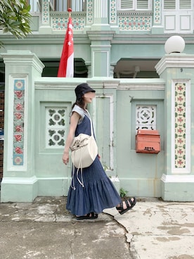 「SHAKA（シャカ）のアイテム」を使った、ぱぴさん（レディース・152cm）の夏コーディネート