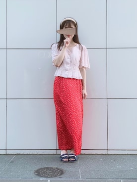 「アイテム（カチューシャ）」を使った、ぱぴさん（レディース・152cm）の夏コーディネート