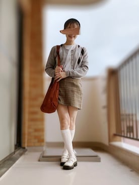 「アイテム（ソックス/靴下）」を使った、ぱぴさん（レディース・152cm）の秋コーディネート