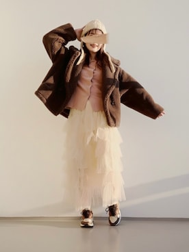 「アイテム（レッグウェア）」を使った、ぱぴさん（レディース・152cm）の秋コーディネート