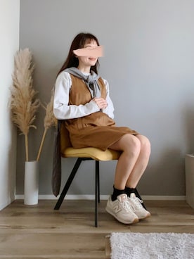 「アイテム（ジャンパースカート）」を使った、ぱぴさん（レディース・152cm）の秋コーディネート