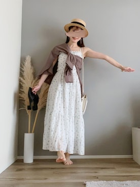 「アイテム（イヤリング）」を使った、ぱぴさん（レディース・152cm）の秋コーディネート