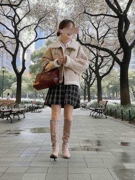 「アイテム（スカート）」を使った、ぱぴさん（レディース・152cm）の冬コーディネート