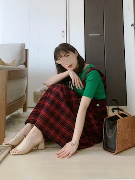 「アイテム（バングル/リストバンド）」を使った、ぱぴさん（レディース・152cm）の春コーディネート