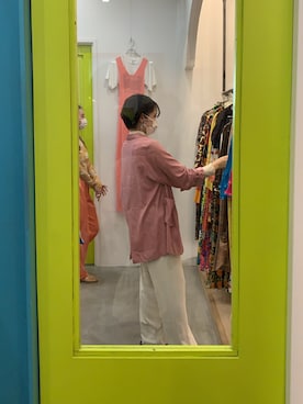 「CLEA（クレア）のアイテム（スラックス）」を使った、海さん（レディース・157cm）の秋コーディネート