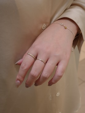 「TEN.（テン）の【ZOZO限定】SILVER925 18KGP バロックブレスレット（ブレスレット、シルバー系）」を使った、tanaka miku さん（レディース・167cm）の秋コーディネート