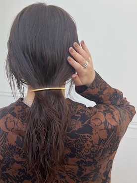 「ヘアアクセ」｜「アイテム（アクセサリー）」を使った、tanaka miku さん（レディース・167cm）の夏コーディネート