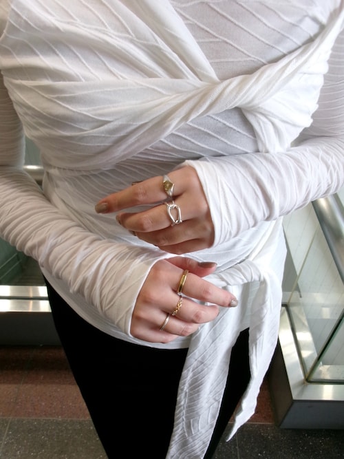 SILVER925 18KGP ハートシグネットリング（リング）｜TEN.（テン）の