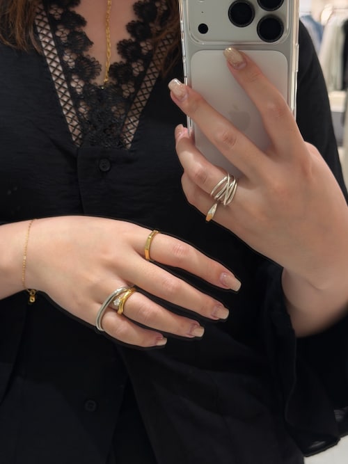 リング・指輪 1.79g/1.40g/2.02g TEN. 指輪 リング 18KGP オクトリング(17号〜21号) レディース