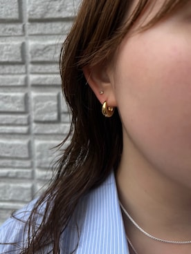 「アイテム（イヤリング）」を使った、tanaka miku さん（レディース・167cm）の冬コーディネート