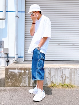 「SILVER TAB（シルバータブ）のアイテム（パンツ）」を使った、91さん（メンズ・173cm）の夏コーディネート