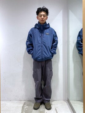 「茶割」｜「アイテム（ジャケット/アウター）」を使った、永田勇太さん（メンズ・172cm）の冬コーディネート