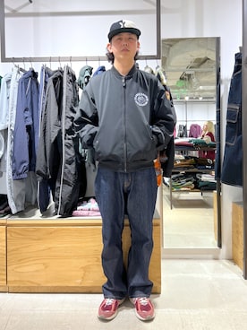 「XLARGE（エクストララージ）のアイテム（その他アウター）」を使った、永田勇太さん（メンズ・172cm）の秋コーディネート