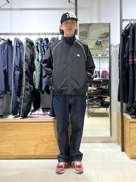 「XLARGE（エクストララージ）のアイテム（ナイロンジャケット）」を使った、永田勇太さん（メンズ・172cm）の秋コーディネート