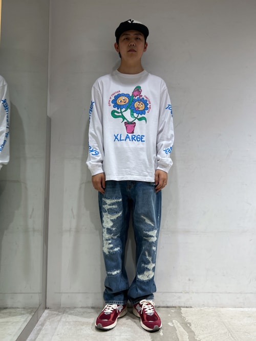 セール】GROW UP L/S TEE/ メンズ 立体 ロゴ プリント ロンT（T