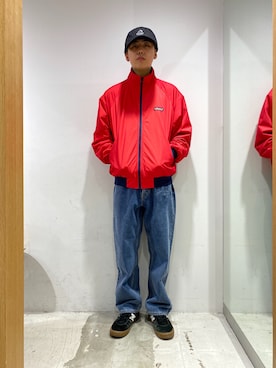 「大学生」｜「アイテム（ナイロンジャケット）」を使った、永田勇太さん（メンズ・172cm）の秋コーディネート