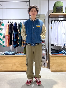 「茶割」｜「アイテム（ジャケット/アウター）」を使った、永田勇太さん（メンズ・172cm）の春コーディネート