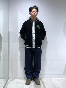 「茶割」｜「アイテム（ジャケット/アウター）」を使った、永田勇太さん（メンズ・172cm）の冬コーディネート