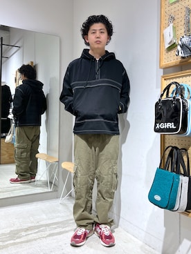 「茶割」｜「アイテム（ジャケット/アウター）」を使った、永田勇太さん（メンズ・172cm）の春コーディネート
