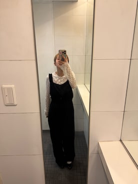 「アイテム（サロペット/オーバーオール）」を使った、ほのかさん（骨格ストレート・レディース・157cm）の秋コーディネート