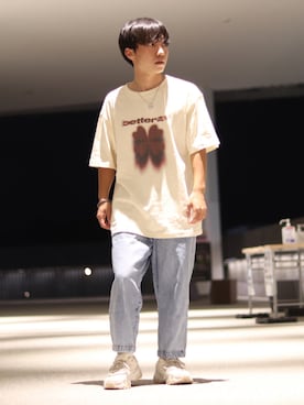 「Tシャツ/カットソー」｜「アイテム（その他）」を使った、kanataさん（メンズ・165cm）の夏コーディネート