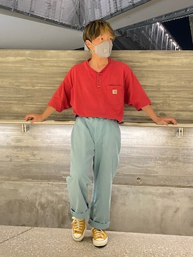 「carhartt」｜「アイテム（その他）」を使った、kanataさん（メンズ・165cm）の春コーディネート