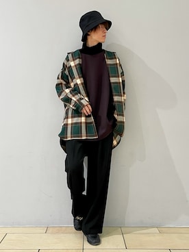 「CPH（シーピーエイチ）のアイテム（帽子）」を使った、阿部まさひでさん（メンズ・176cm）の冬コーディネート