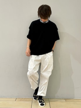 「Lui's（ルイス）のアイテム（シューズ）」を使った、阿部まさひでさん（メンズ・176cm）の夏コーディネート