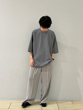 「Lui's（ルイス）のアイテム（シューズ）」を使った、阿部まさひでさん（メンズ・176cm）の夏コーディネート
