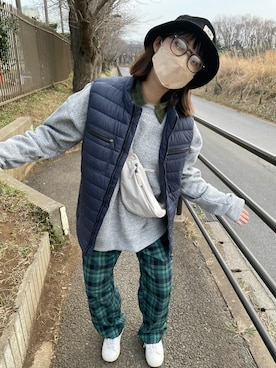 「Guess（ゲス）のアイテム（ジャケット/アウター）」を使った、☀️ぽんこつ☺︎☀️さん（レディース・165cm）の春コーディネート