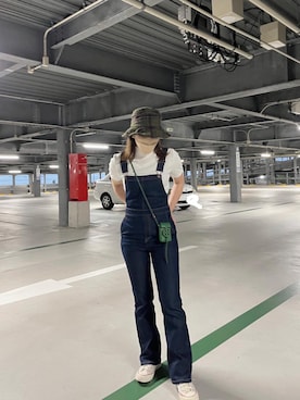 「春ニット」｜「アイテム（オールインワン・サロペット）」を使った、konaさん（レディース・159cm）の春コーディネート