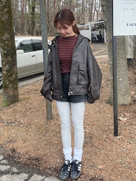 「LACOSTE（ラコステ）のアイテム」を使った、𝑵𝒂𝒏𝒂さん（レディース・158cm）の春コーディネート