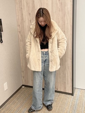 𝑵𝒂𝒏𝒂さん（レディース・158cm）の冬コーディネート