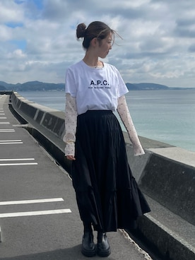 「AZUL by moussy（アズールバイマウジー）のアイテム」を使った、𝑵𝒂𝒏𝒂さん（レディース・158cm）の秋コーディネート