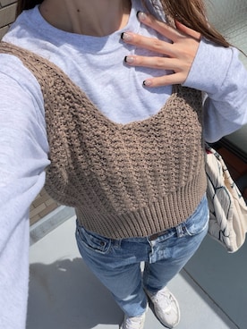 「MOUSSY（マウジー）のアイテム」を使った、𝑵𝒂𝒏𝒂さん（レディース・158cm）の夏コーディネート