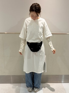 「シャツワンピ」｜𝑵𝒂𝒏𝒂さん（レディース・158cm）の秋コーディネート