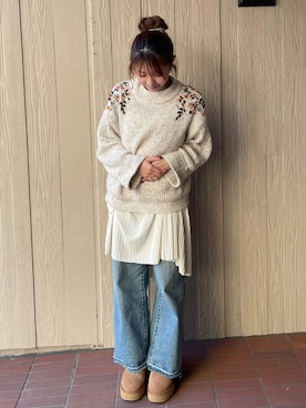 「BEAMS HEART（ビームスハート）のアイテム」を使った、𝑵𝒂𝒏𝒂さん（レディース・158cm）の春コーディネート