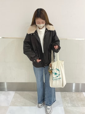 𝑵𝒂𝒏𝒂さん（レディース・158cm）の冬コーディネート