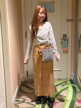 「wee9s（ウィークス）のアイテム」を使った、𝑵𝒂𝒏𝒂さん（レディース・158cm）の春コーディネート
