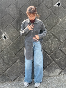 「GAP（ギャップ）のアイテム」を使った、𝑵𝒂𝒏𝒂さん（レディース・158cm）の春コーディネート