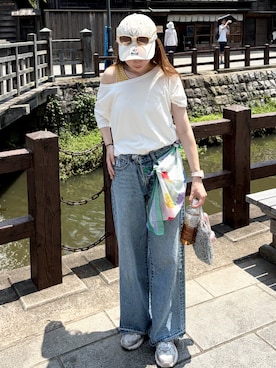 Levi's別注 XL STRAIGHTダメージデニムを使った人気ファッション
