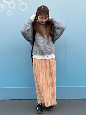 「coca（coca）（コカ）のアイテム（トップス）」を使った、𝑵𝒂𝒏𝒂さん（レディース・158cm）の春コーディネート